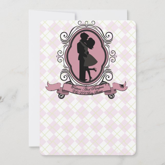 Argyl Baby Shower Invitations Golf Thème (Devant)