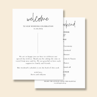 ARIA | Carte de bienvenue pour programme de mariag