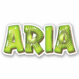 Aria Name Kiwi Design Autocollants