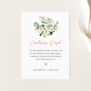 ARIA Tea Party Douche Invitation Carte de boîtier