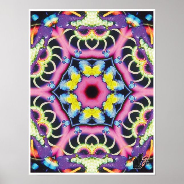 Ariel Kinetic Collage Kaleidoscope Poster (Devant)