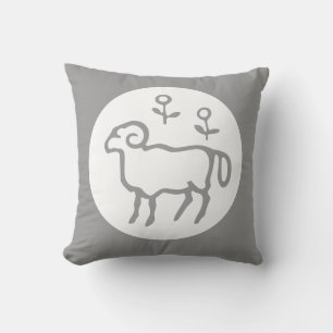 Aries astrologie sur oreiller gris