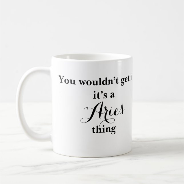 Aries Astrologie Zodiac Funny Mug (Gauche)
