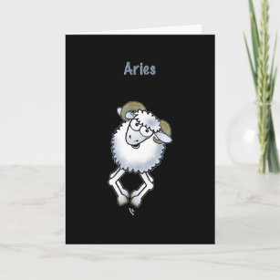 Aries bélier ovin d'anniversaire Zodiac carte de v