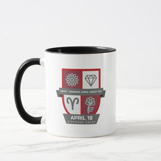 Aries Birthday Crest™ for April 1-19 Mug (Gauche)