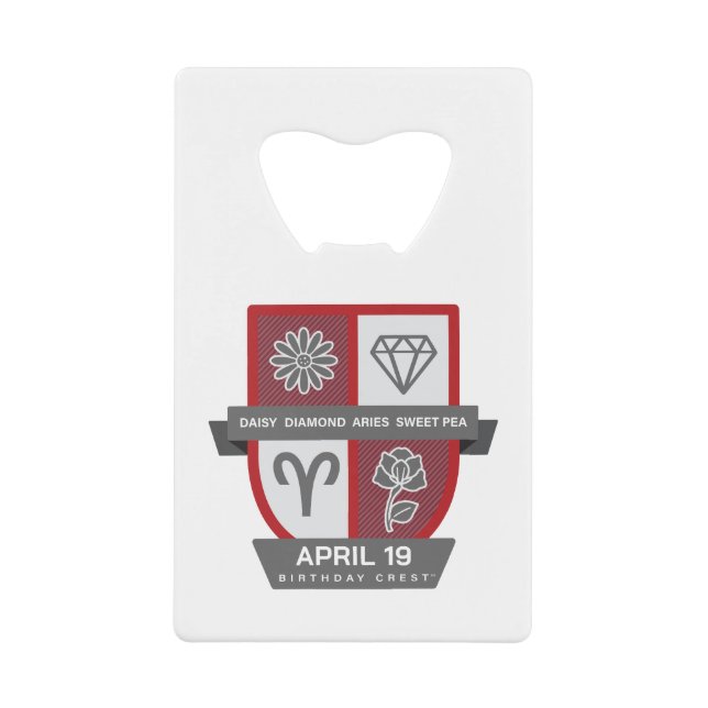Aries Birthday Crest™ pour le 1er-19 avril (Devant)