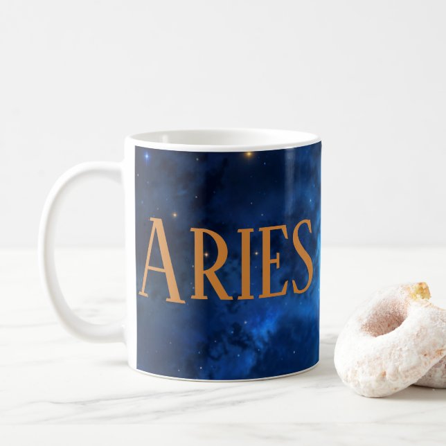 Aries et Cosmos Café Mug Astrologique (Avec donut)