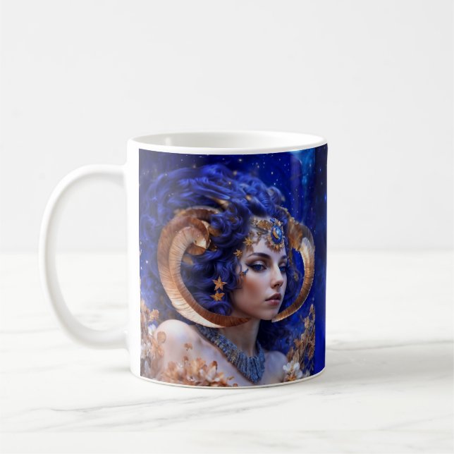 Aries Femme Coffee Mug Astrologique (Gauche)