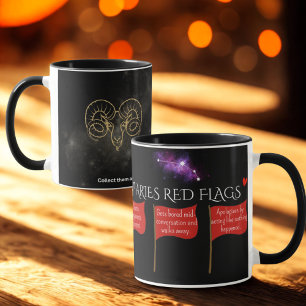 Aries Red Flags Astrology Mug Drôle cadeau Zodia