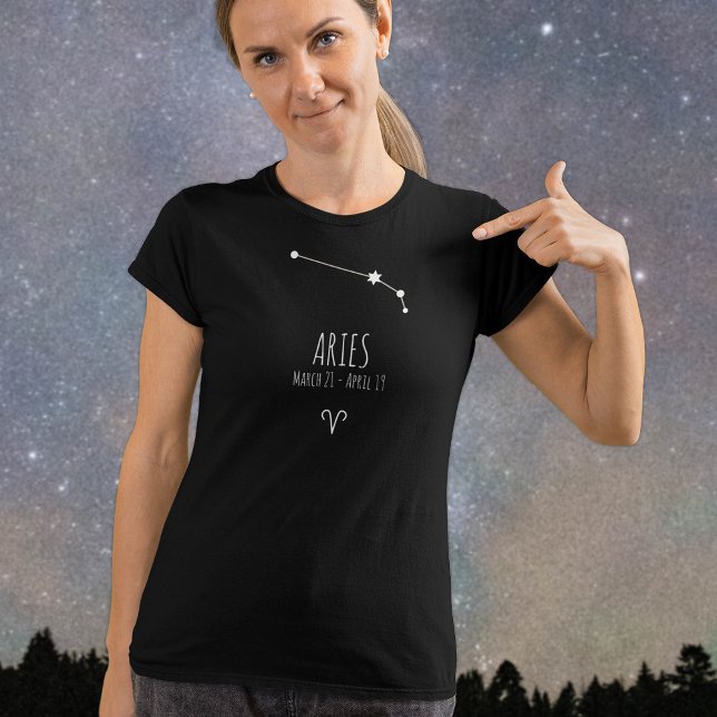 Aries | T-shirt Constellation Zodiaque personnalis (Créateur téléchargé)
