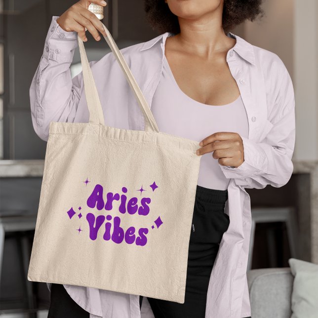 Aries Vibes Zodiac Astrologie Purple Stars Sac fou (Créateur téléchargé)