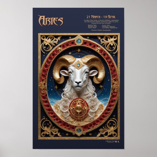 Aries - Western Zodiac Poster (Devant)