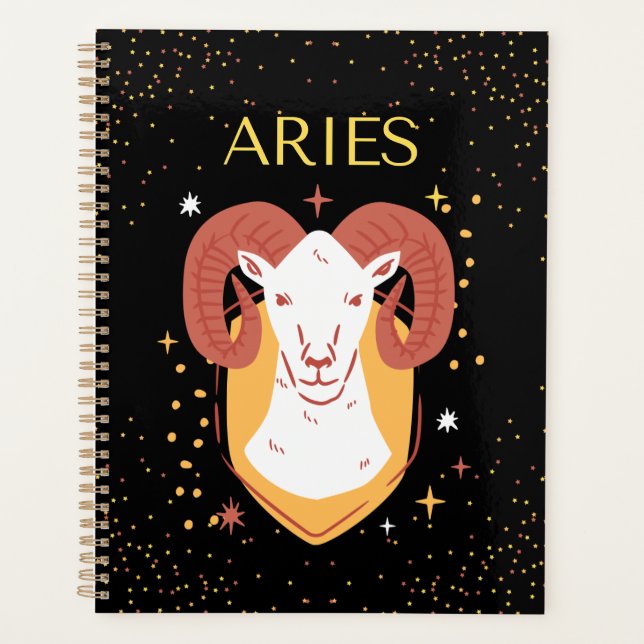 Aries Zodiac Sign&Quote Moderne Elégant Thème Cade (Devant)
