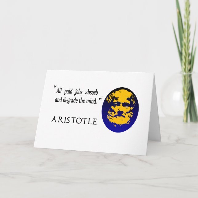 Aristote a payé les travaux dégradent la carte de (Devant)
