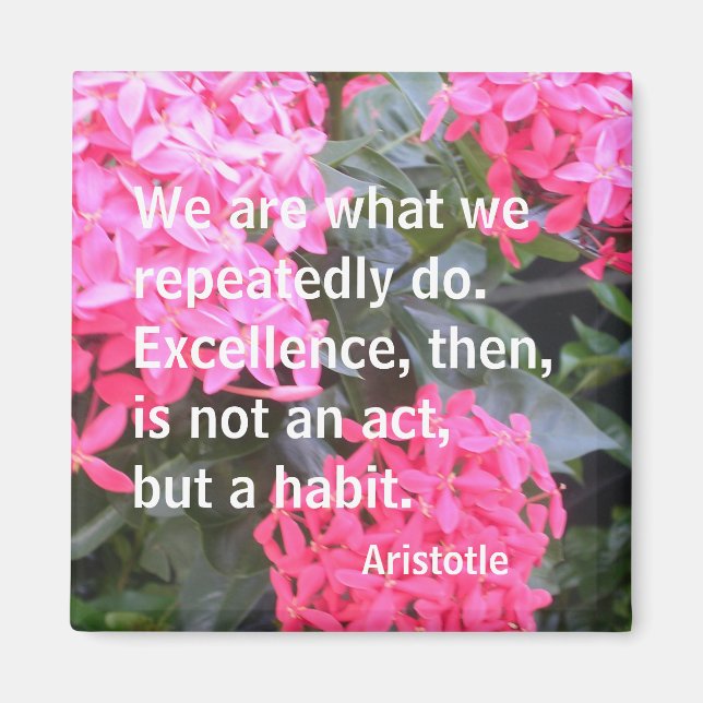 Aristote Motivational Quotation Magnet (Devant)