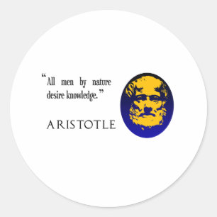 Aristote sur des autocollants de la connaissance