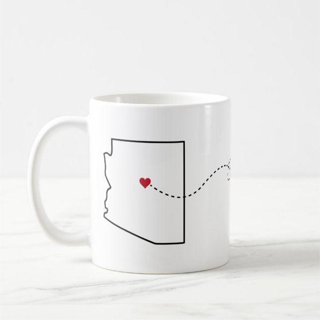 Arizona au Michigan - Heart2Heart Coffee Mug (Gauche)