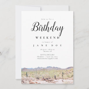 Arizona Birthday Weekend Invitation