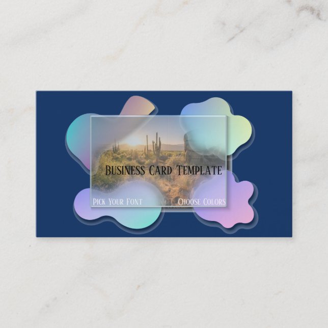 Arizona Cactus Sunset Carte de visite du désert (Devant)