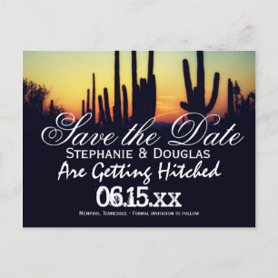 Arizona Cactus Sunset Enregistrer la date Cartes p