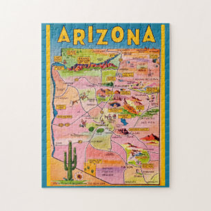 Arizona Carte 11x14 Jigsaw Puzzle