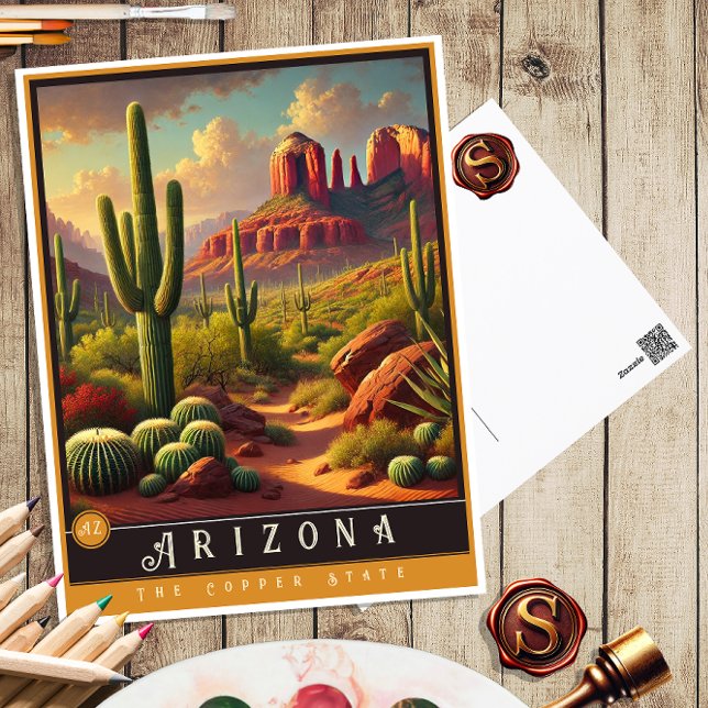 Arizona | Carte postale État hyper-réaliste (Créateur téléchargé)
