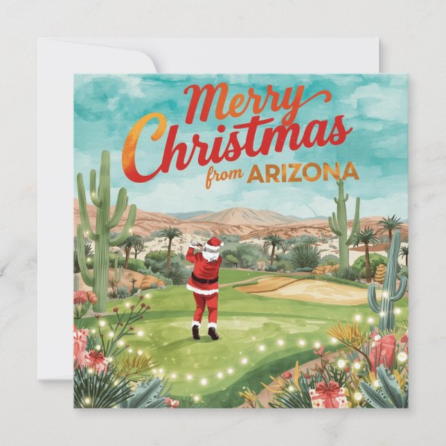Arizona Christmas in Desert Greeting card (Devant)