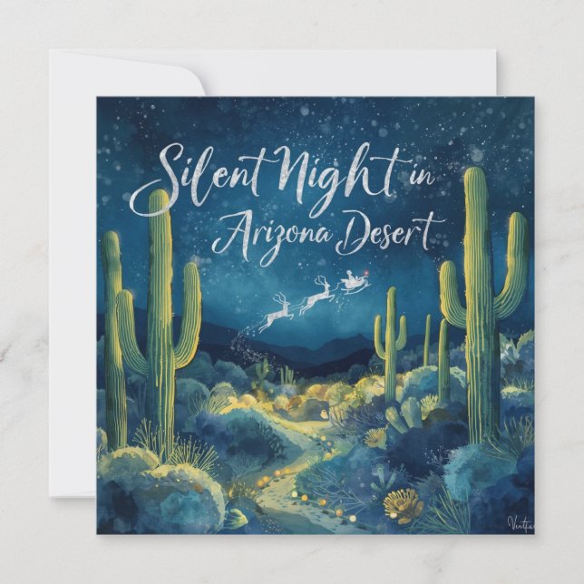 Arizona Christmas in Desert Greeting card (Devant)
