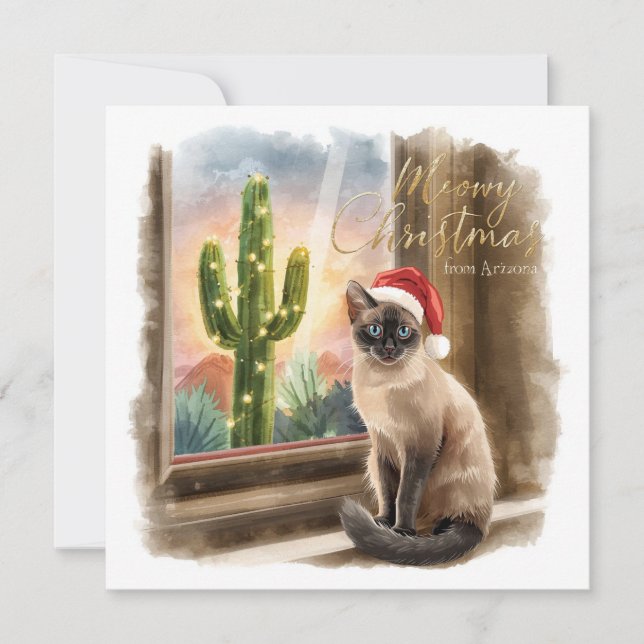 Arizona Christmas in Desert Greeting card (Devant)