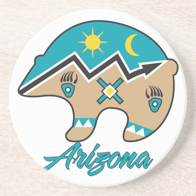 Arizona Clan Native American Bear Dessous de verre (Devant)