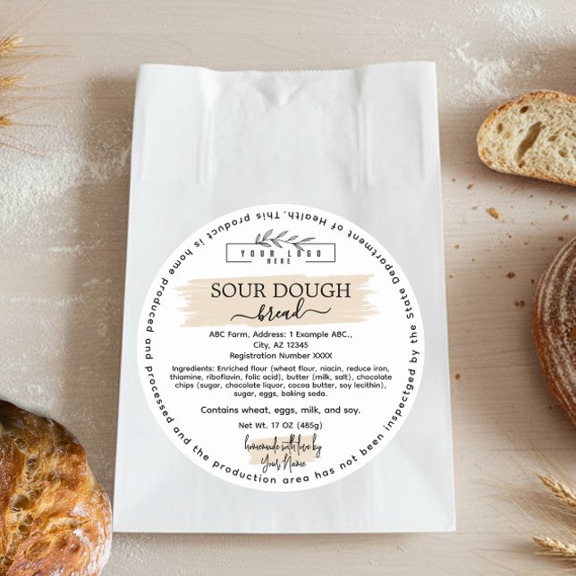 Arizona cottage droit étiquette alimentaire avec l (Créateur téléchargé)