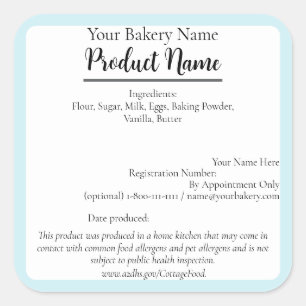 Arizona Cottage Food Business Baking Étiquette