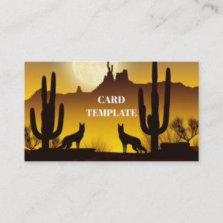 Arizona Desert Coyote Wolf Carte de visite