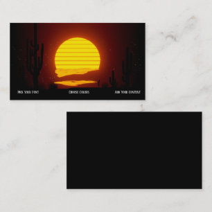 Arizona Desert Southwest Sunset Carte de visite