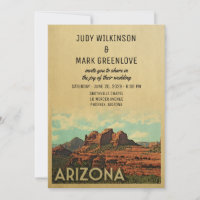 Arizona Faire-part de mariage Vintage milieu du si