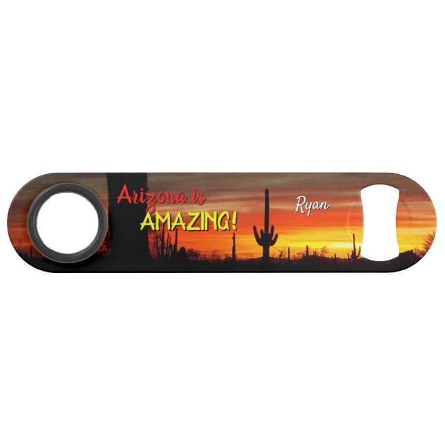 "Arizona is Amazing !" Cactus Sunset Sonoran (Devant (Horizontal))