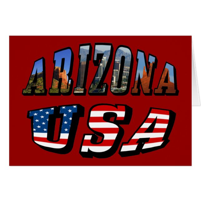 Arizona Picture et USA Flag Text (Devant horizontal)