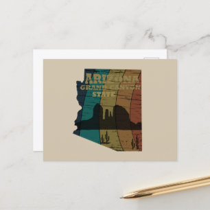 Arizona Sedona carte grand canyon paysage rétro