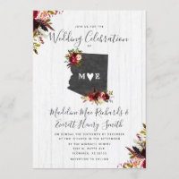 Arizona State Destination Wedding Invitation
