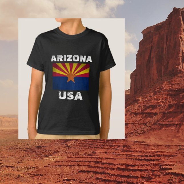 Arizona State Flag Starburst USA T-Shirt (Créateur téléchargé)