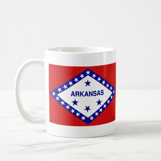Arkansan Drapeau + Carte Mug (Gauche)