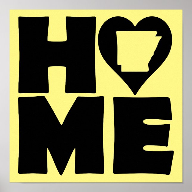 Arkansas Accueil Coeur État affiche (Devant)