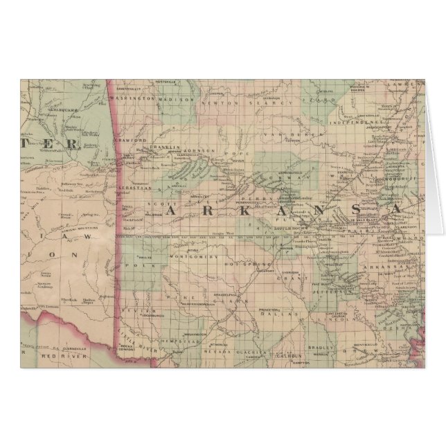 Arkansas et une partie du territoire indien (Devant horizontal)
