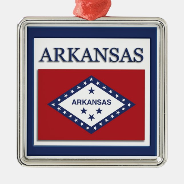 Arkansas État Drapeau ornement de Noël (Devant)