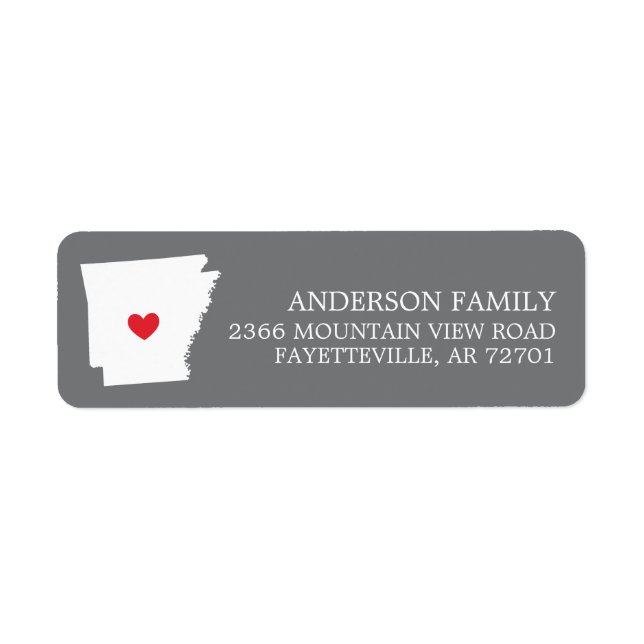 ARKANSAS | Étiquette de l'adresse de retour de dép (Devant)