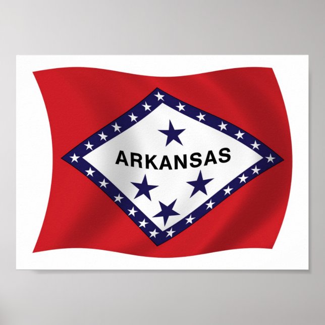Arkansas Flag Poster Print (Devant)
