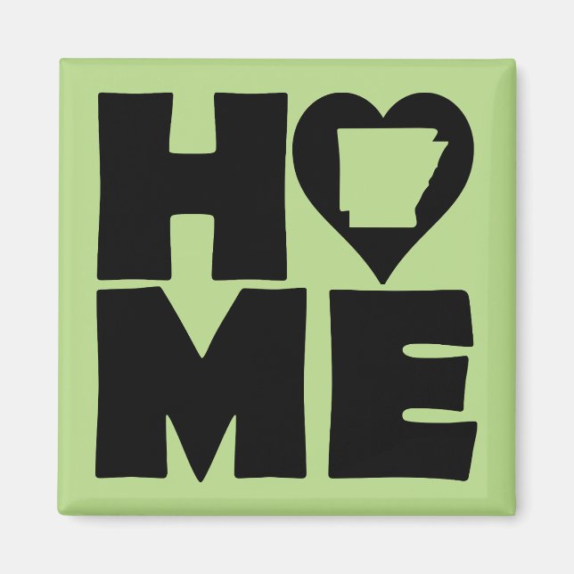 Arkansas Home Heart State Fridge Magnet (Devant)