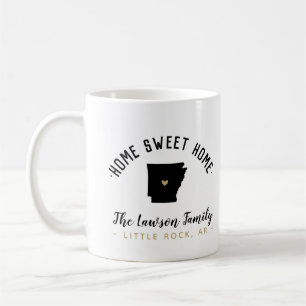 Arkansas Home Sweet Home Famille Monogramme Mug