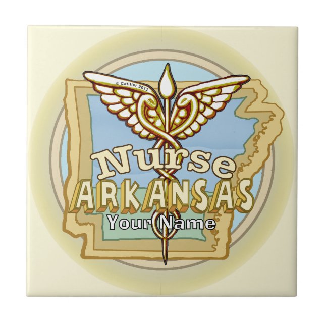 Arkansas Infirmière Caducée carreau  (Devant)