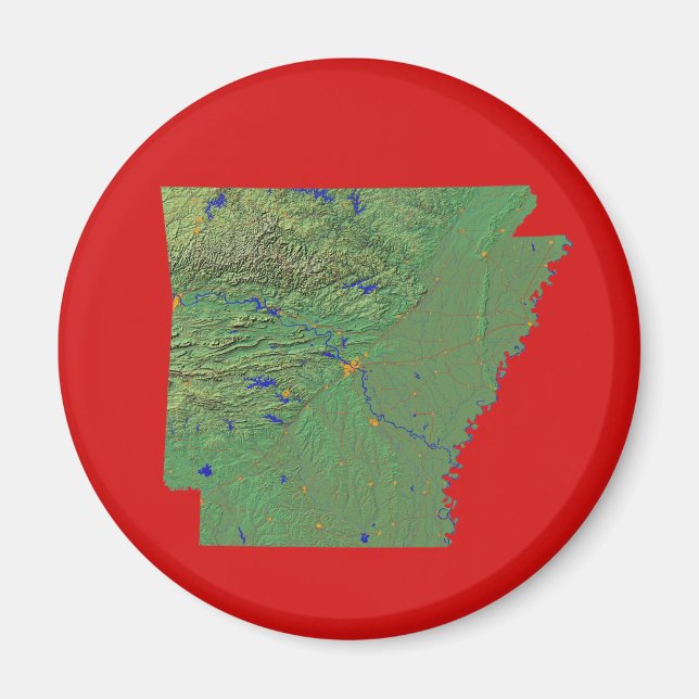 Arkansas - Magnet Carte (Devant)